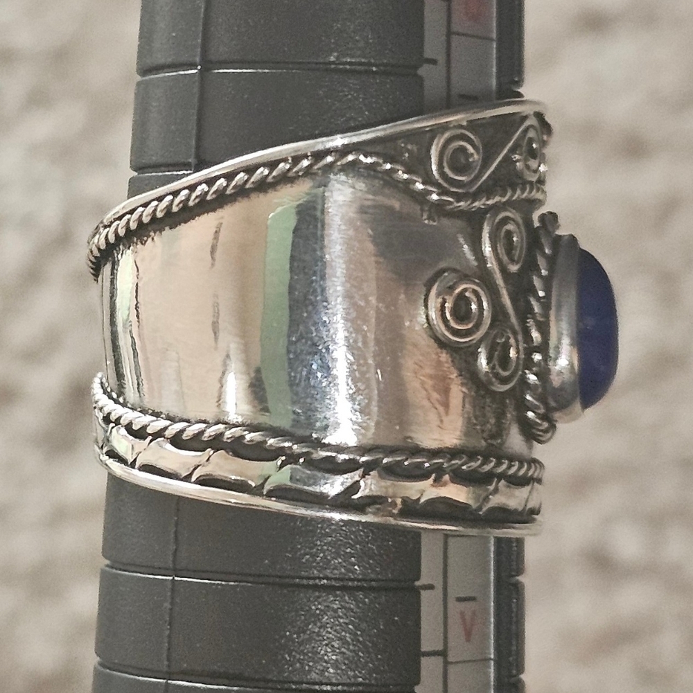 .925 silver and lapis ring. Size 10 - Picture 2 of 4